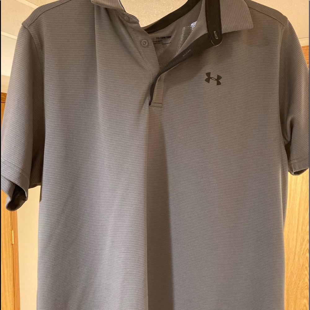 Men’s gray Under Armour Polo